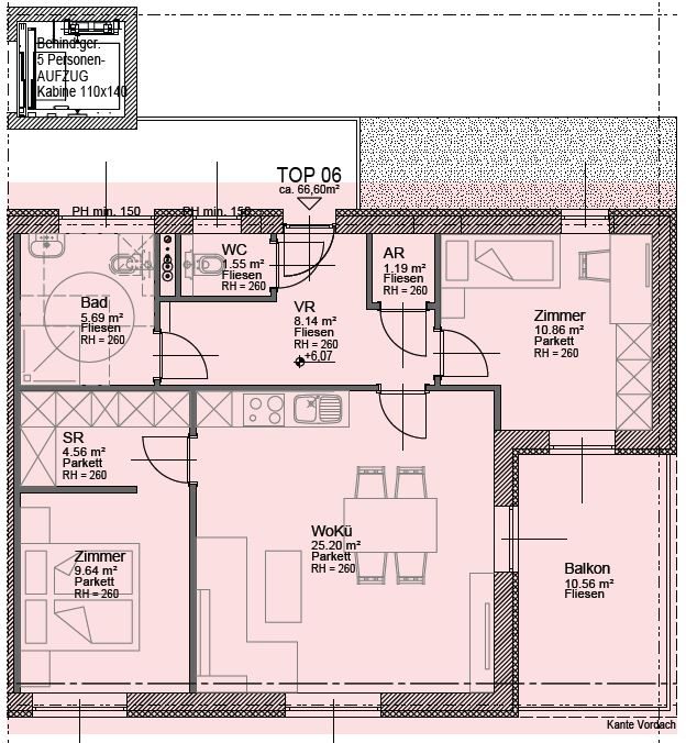 Grundriss – Graz · Neubau: 3-Zimmer-Anlegerwohnung ca. 67 m² · Living St. Peter · provisionsfrei
