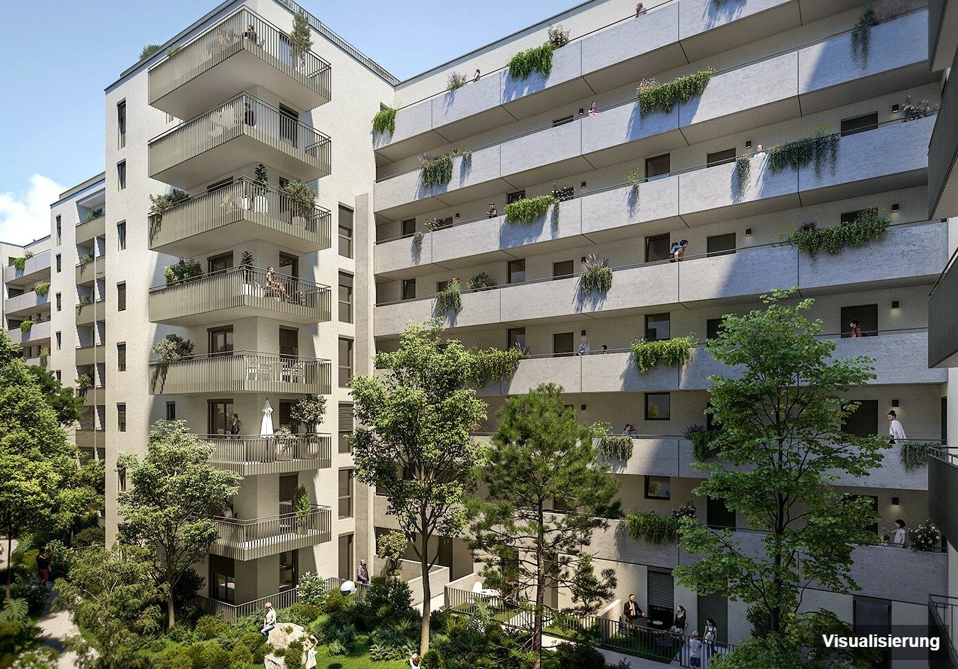 Ansicht Wohnanlage (Visualisierung)