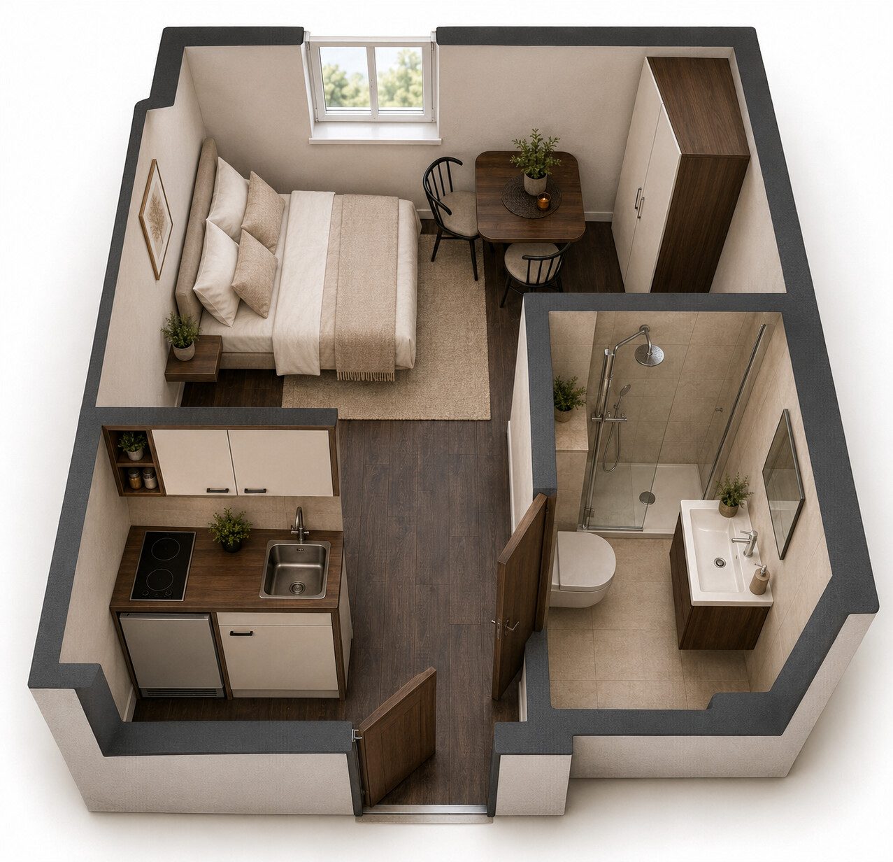 Grundriss Top 19 · 16 m² · 58.900 €, LUX STAYS Graz Urban Living