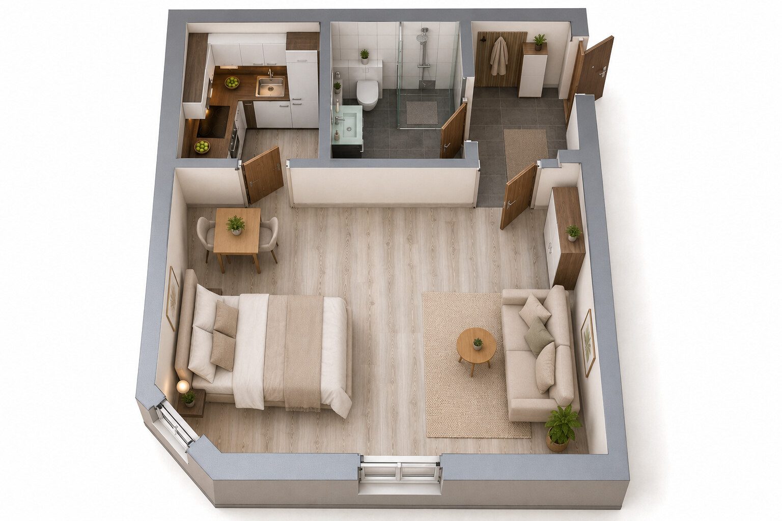 Grundriss Top 2 · 32 m² · 99.000 €, LUX STAYS Graz Urban Living