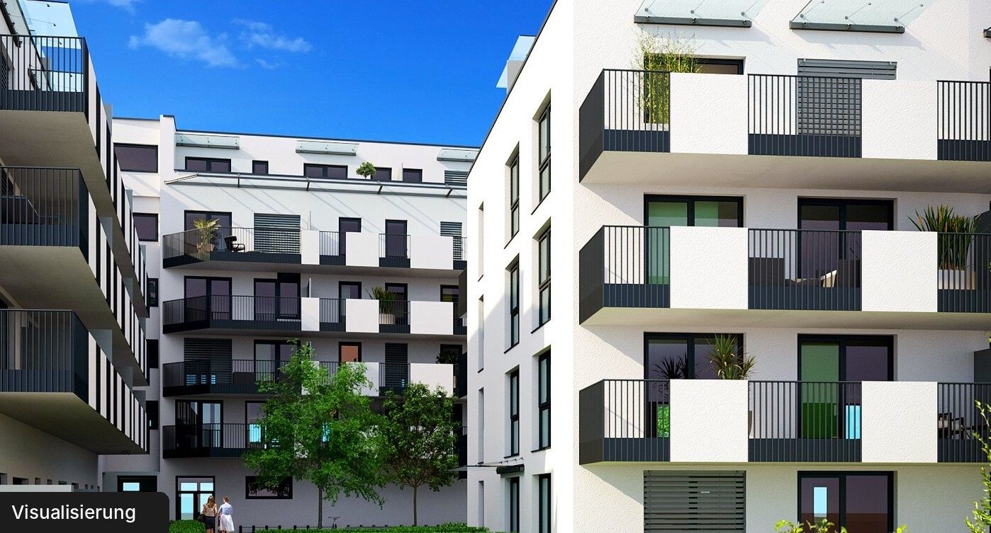 Fassade mit Balkonen und Loggien (Visualisierung)